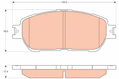 Тормозные колодки TRW automotive GDB3612