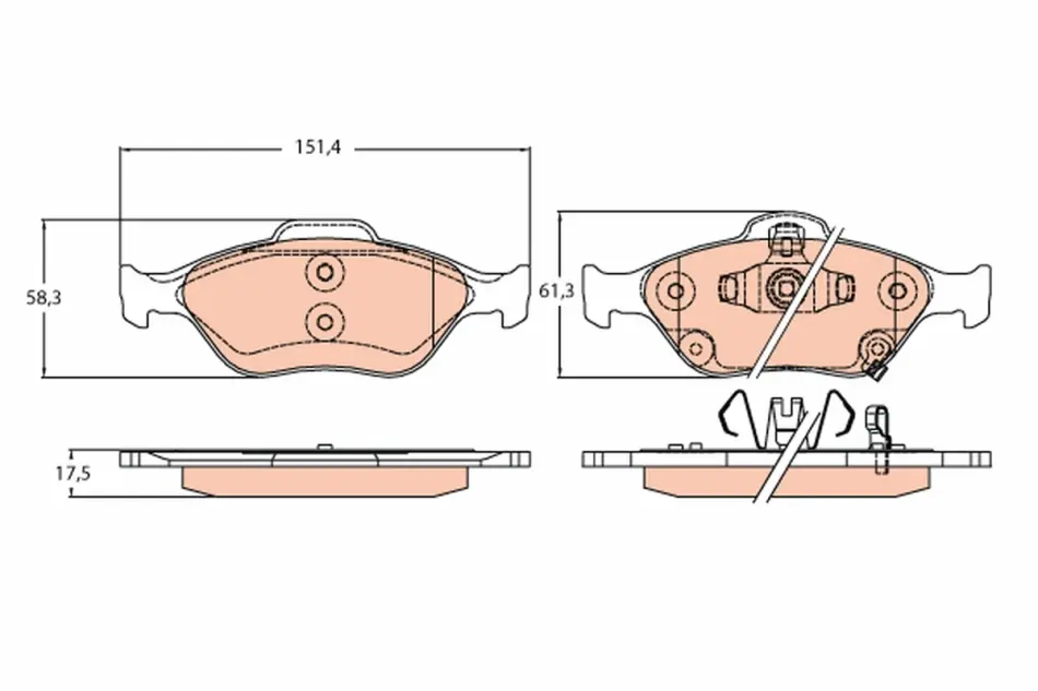 Тормозные колодки TRW automotive GDB3625