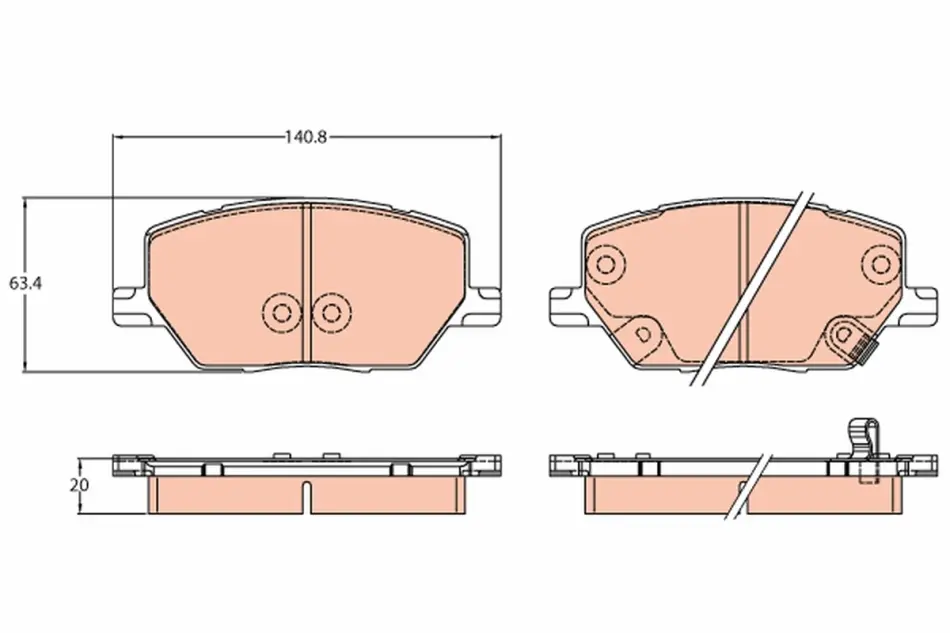 Тормозные колодки TRW automotive GDB3629