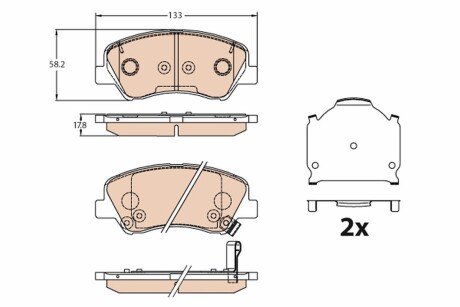 Тормозные колодки trw automotive GDB3630 на Hyundai I20