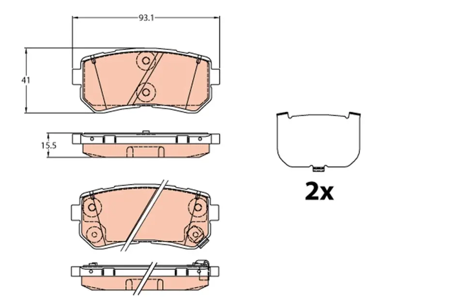 Тормозні (гальмівні) колодки TRW automotive GDB3636 (фото 1)
