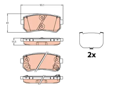 Тормозні (гальмівні) колодки TRW automotive GDB3636