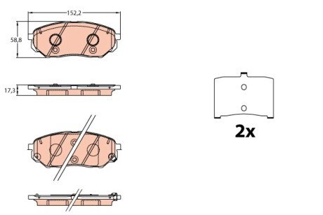 Тормозные колодки trw automotive GDB3638 на Киа Соренто прайм