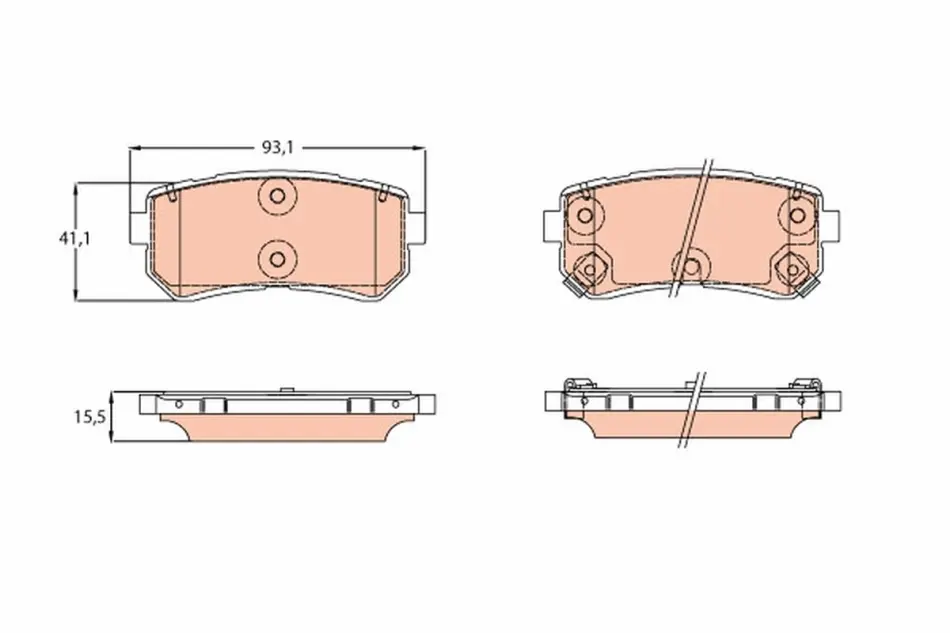 Тормозные колодки TRW automotive GDB3641