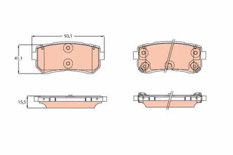 Тормозные колодки TRW automotive GDB3641