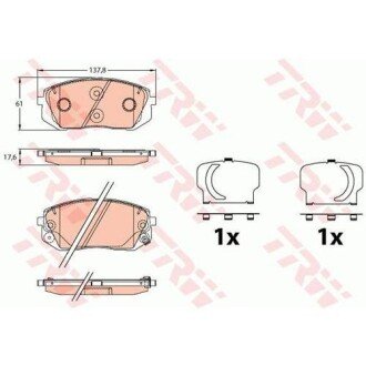 Тормозные колодки trw automotive GDB3642 на Киа Спортейдж 4