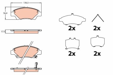 Тормозные колодки trw automotive GDB3643 на Хонда Джаз