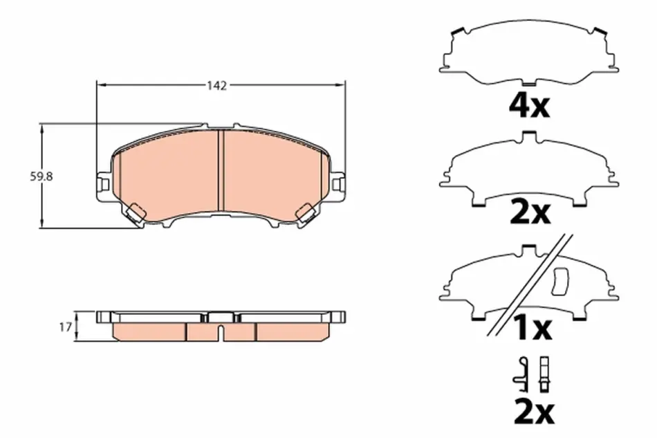 Тормозные колодки TRW automotive GDB3648