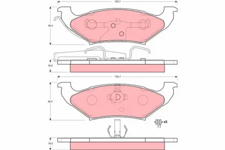 Тормозні (гальмівні) колодки TRW automotive GDB4045