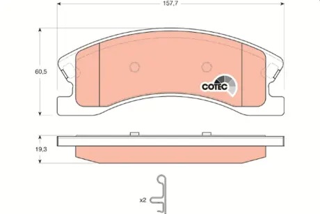 Тормозные колодки TRW automotive GDB4133