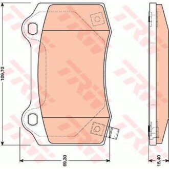 Тормозные колодки trw automotive GDB4171