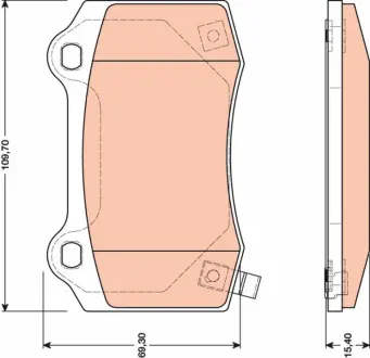 Тормозные колодки TRW automotive GDB4171