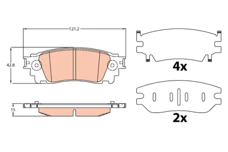 Тормозные колодки TRW automotive GDB4459