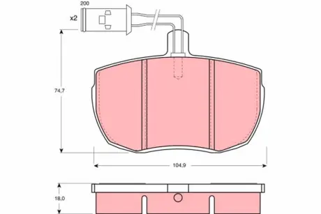 Тормозные колодки TRW automotive ""GDB779"