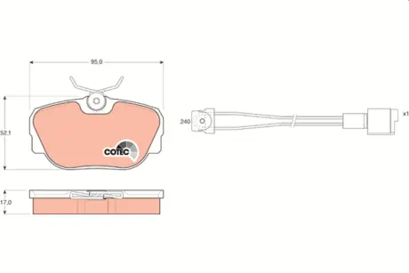 Тормозные колодки TRW automotive GDB820