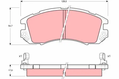 Тормозные колодки TRW automotive GDB989