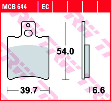 Тормозные колодки trw automotive MCB644EC