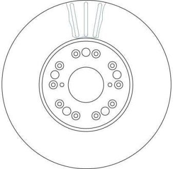 Вентильований гальмівний диск trw automotive DF4182S