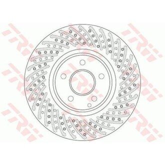 Вентильований гальмівний диск trw automotive DF6079S