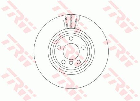 Вентильований гальмівний диск trw automotive DF6602S