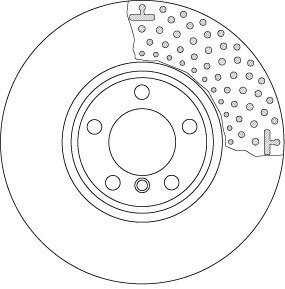 Вентилируемый тормозной диск trw automotive DF6603S