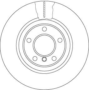 Вентилируемый тормозной диск trw automotive DF6616S