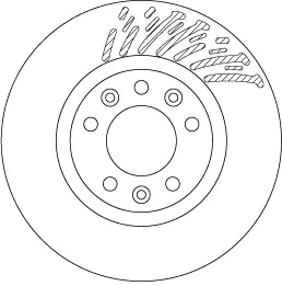 Вентильований гальмівний диск TRW automotive DF6657