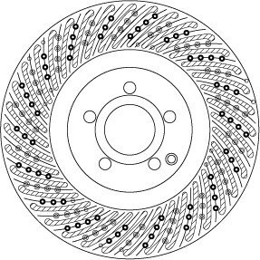 Вентильований гальмівний диск trw automotive DF6775S
