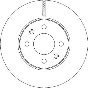 Вентилируемый тормозной диск trw automotive DF6794 на Hyundai I20