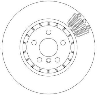 Вентильований гальмівний диск trw automotive DF6892S