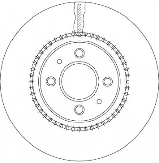 Вентилируемый тормозной диск trw automotive DF6904