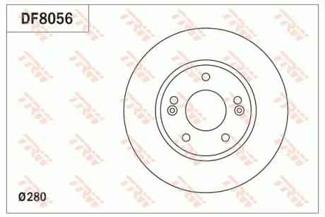 Вентилируемый тормозной диск TRW automotive DF8056