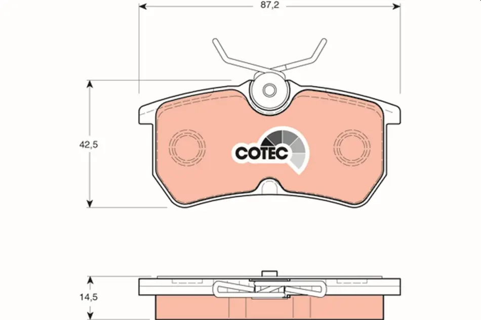 Задні тормозні (гальмівні) колодки TRW automotive GDB1354 (фото 1)