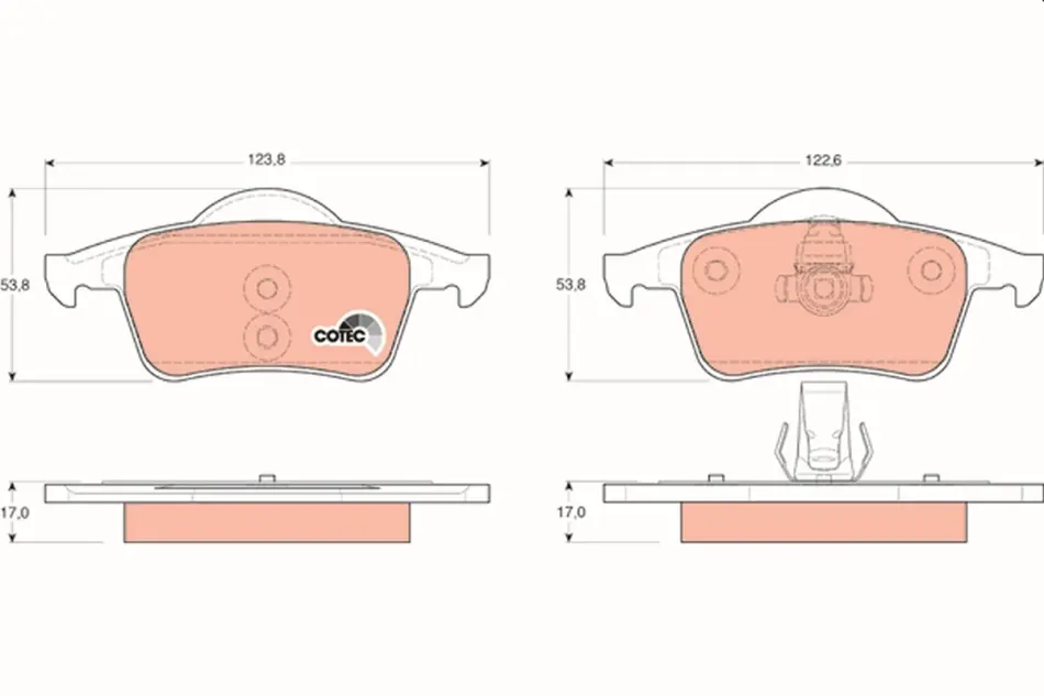 Задние тормозные колодки TRW automotive GDB1389