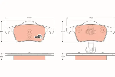 Задние тормозные колодки TRW automotive GDB1389
