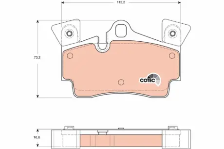 Задні тормозні (гальмівні) колодки TRW automotive GDB1652
