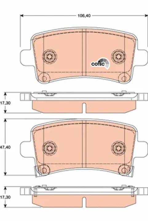 Задние тормозные колодки TRW automotive GDB1784