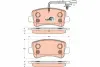 Задние тормозные колодки TRW automotive GDB1903