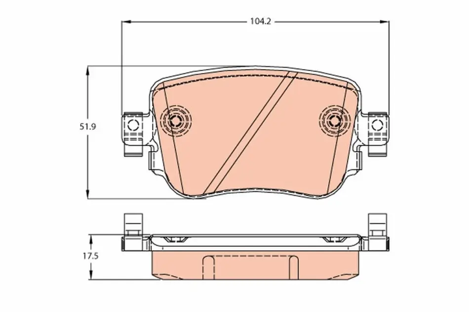 Задние тормозные колодки TRW automotive GDB2042