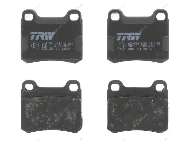 Задні тормозні (гальмівні) колодки TRW automotive GDB294 (фото 1)