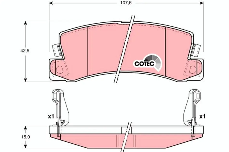 Задние тормозные колодки TRW automotive GDB3164