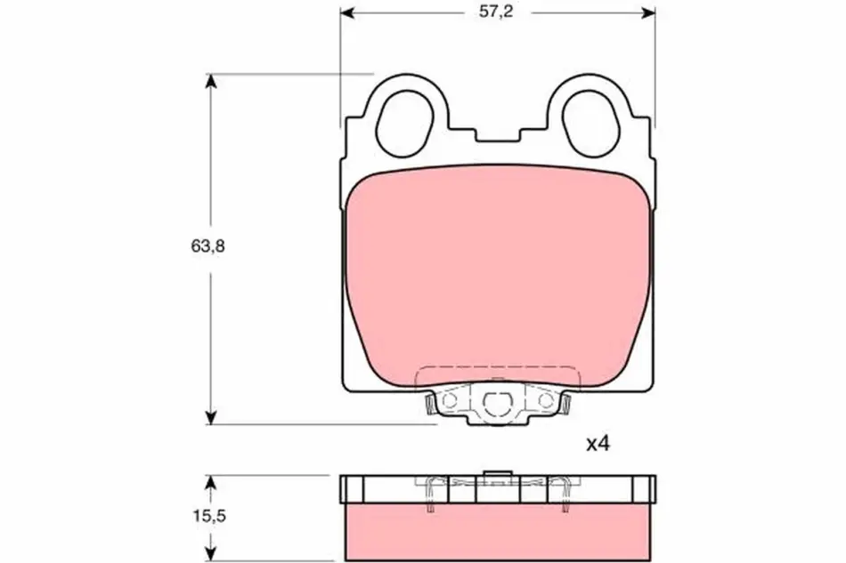 Задние тормозные колодки TRW automotive GDB3233