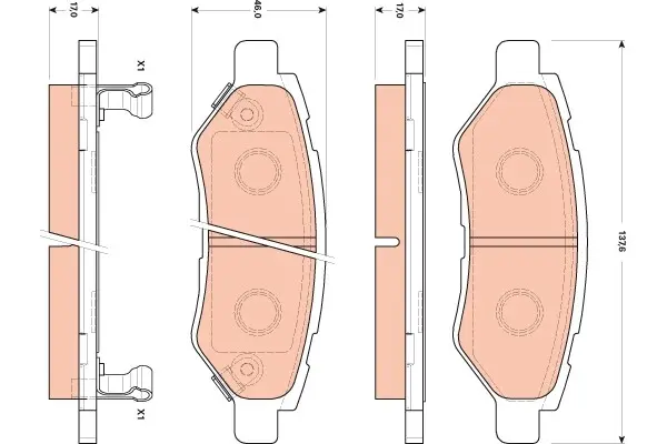 Задние тормозные колодки TRW automotive GDB4602
