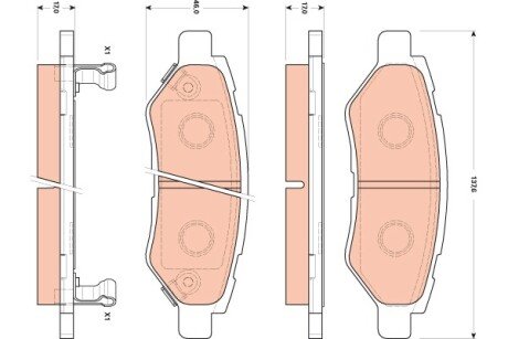 Задние тормозные колодки trw automotive GDB4602