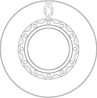 Задній гальмівний (тормозний) диск trw automotive DF5066S