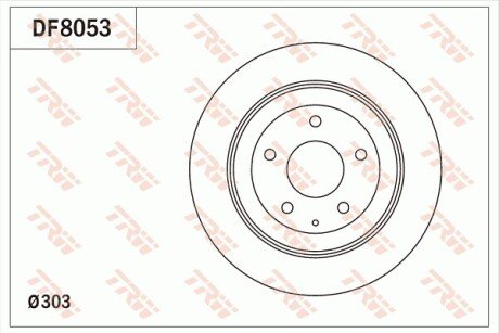 Задний тормозной диск trw automotive DF8053