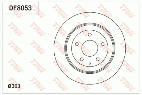Задній гальмівний (тормозний) диск TRW automotive DF8053