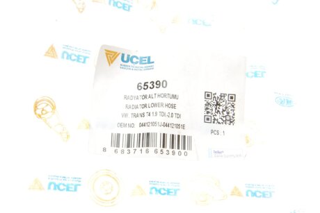 Патрубок радіатора ucel 65390