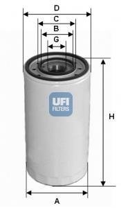 Масляний фільтр ufi 2330500