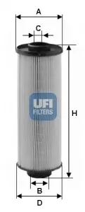 Фільтр паливний UFI 2600400